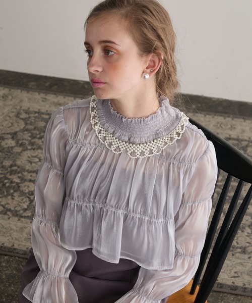 BONLECILL noir(ボンルシールノワール)の「【BONLECILL noir】パールつけ襟ネックレス/チョーカー(ネックレス・レディース・ホワイト系4/ホワイト系3/ホワイト系1/ホワイト系2・FREE)」の18枚目の写真