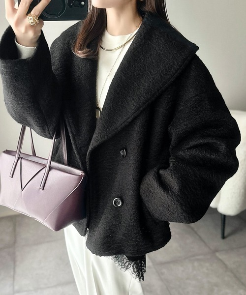 15万✨未使用 ルネ ピーコート アンゴラ100% ダブルフェイス 21年 水色 CFCLが「金沢21世紀美術館」の開館20周年を機にスタッフの新