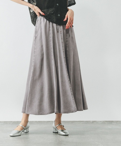 GLOBAL WORK（グローバルワーク）の「エアリーリラックスデニムスカート/495710（デニムスカート・レディース・ライトグレー/ブルー系その他4・SHORT/REGULAR）」の2枚目の写真