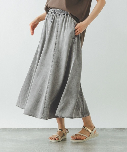 GLOBAL WORK（グローバルワーク）の「エアリーリラックスデニムスカート/495710（デニムスカート・レディース・ライトグレー/ブルー系その他4・SHORT/REGULAR）」の5枚目の写真