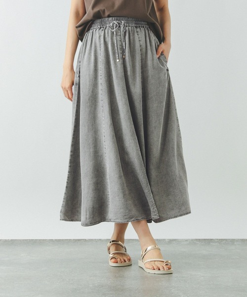 GLOBAL WORK（グローバルワーク）の「エアリーリラックスデニムスカート/495710（デニムスカート・レディース・ライトグレー/ブルー系その他4・SHORT/REGULAR）」の7枚目の写真