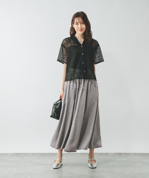 GLOBAL WORK（グローバルワーク）の「エアリーリラックスデニムスカート/495710（デニムスカート・レディース・ライトグレー/ブルー系その他4・SHORT/REGULAR）」の8枚目の写真