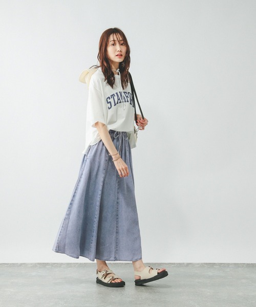 GLOBAL WORK（グローバルワーク）の「エアリーリラックスデニムスカート/495710（デニムスカート・レディース・ライトグレー/ブルー系その他4・SHORT/REGULAR）」の13枚目の写真