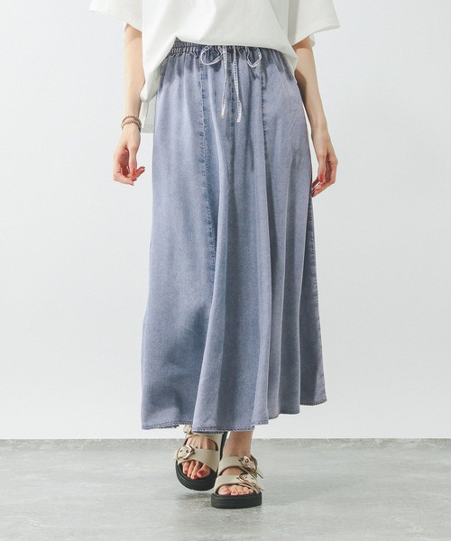 GLOBAL WORK（グローバルワーク）の「エアリーリラックスデニムスカート/495710（デニムスカート・レディース・ライトグレー/ブルー系その他4・SHORT/REGULAR）」の14枚目の写真