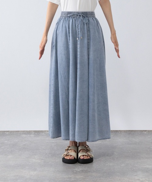 GLOBAL WORK（グローバルワーク）の「エアリーリラックスデニムスカート/495710（デニムスカート・レディース・ライトグレー/ブルー系その他4・SHORT/REGULAR）」の16枚目の写真