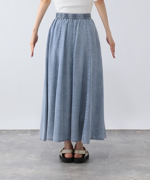 GLOBAL WORK（グローバルワーク）の「エアリーリラックスデニムスカート/495710（デニムスカート・レディース・ライトグレー/ブルー系その他4・SHORT/REGULAR）」の17枚目の写真