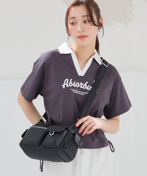 Honeys（ハニーズ）の「アウトポケットバッグ（ショルダーバッグ・レディース・ブラウン/ホワイト/ブラック/スミクロ/ブラック系その他・FREE）」の18枚目の写真