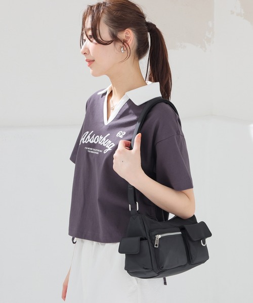 Honeys（ハニーズ）の「アウトポケットバッグ（ショルダーバッグ・レディース・ブラウン/ホワイト/ブラック/スミクロ/ブラック系その他・FREE）」の17枚目の写真