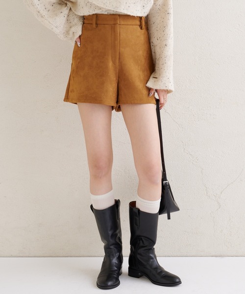 mystic（ミスティック）の「フェイクスウェードショートパンツ（その他パンツ・レディース・アイボリー/ブラウン/キャメル/ブラウン系その他2・2/1）」の20枚目の写真