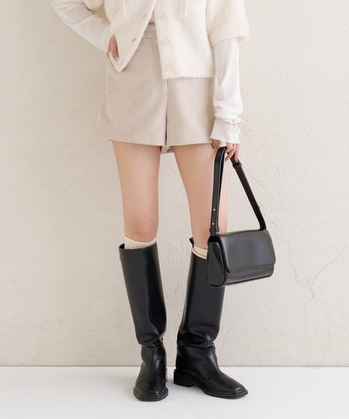 mystic（ミスティック）の「フェイクスウェードショートパンツ（その他パンツ・レディース・アイボリー/ブラウン/キャメル/ブラウン系その他2・2/1）」の10枚目の写真