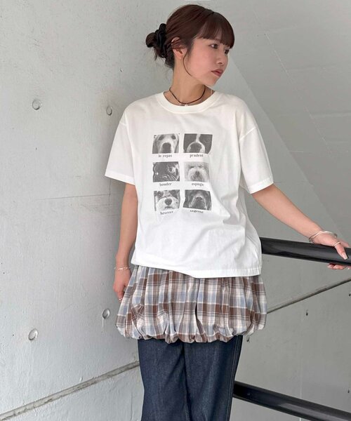 DISCOAT（ディスコート）の「【umm.】チェックバルーンミニスカート（スカート・レディース・ブラウン/キャメル・FREE）」の20枚目の写真