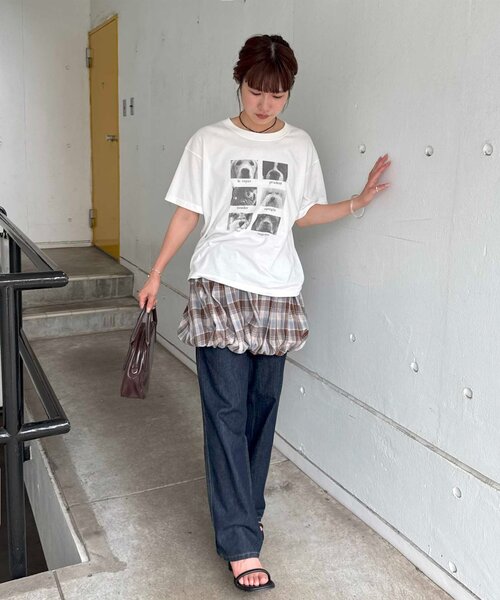 DISCOAT（ディスコート）の「【umm.】チェックバルーンミニスカート（スカート・レディース・ブラウン/キャメル・FREE）」の18枚目の写真