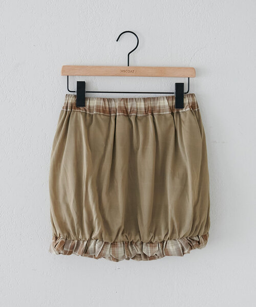 DISCOAT（ディスコート）の「【umm.】チェックバルーンミニスカート（スカート・レディース・ブラウン/キャメル・FREE）」の4枚目の写真