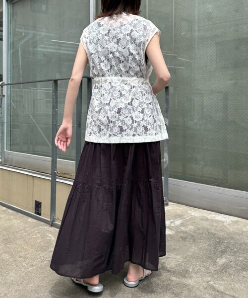 CIAOPANIC TYPY（チャオパニックティピー）の「レースミリタリーベスト（ベスト・レディース・ホワイト/オフホワイト/ブラック・ONE SIZE）」の15枚目の写真