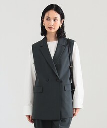 美品✨デミルクスビームス ジレ2wayワンピース　黒　ラップスタイルベスト 美品✨デミルクスビームス ジレ2wayワンピース 黒 ラップ