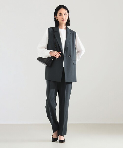 Demi-Luxe BEAMS(デミルクス ビームス)の「【12/4値下げ】トロピカル 2ボタン ジレ(ベスト・レディース・チャコールグレー/ネイビー・36/38)」の19枚目の写真