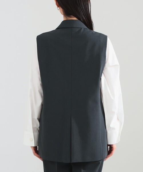 Demi-Luxe BEAMS(デミルクス ビームス)の「【12/4値下げ】トロピカル 2ボタン ジレ(ベスト・レディース・チャコールグレー/ネイビー・36/38)」の3枚目の写真
