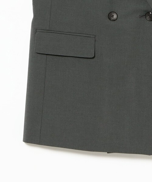 Demi-Luxe BEAMS(デミルクス ビームス)の「【12/4値下げ】トロピカル 2ボタン ジレ(ベスト・レディース・チャコールグレー/ネイビー・36/38)」の10枚目の写真