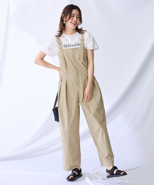 ANY（エニィ）の「【南明奈さんコラボ】撥水サロペット（ドレス・レディース・ベージュ系/グレー系・4）」の17枚目の写真