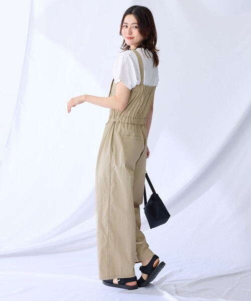 ANY（エニィ）の「【南明奈さんコラボ】撥水サロペット（ドレス・レディース・ベージュ系/グレー系・4）」の18枚目の写真