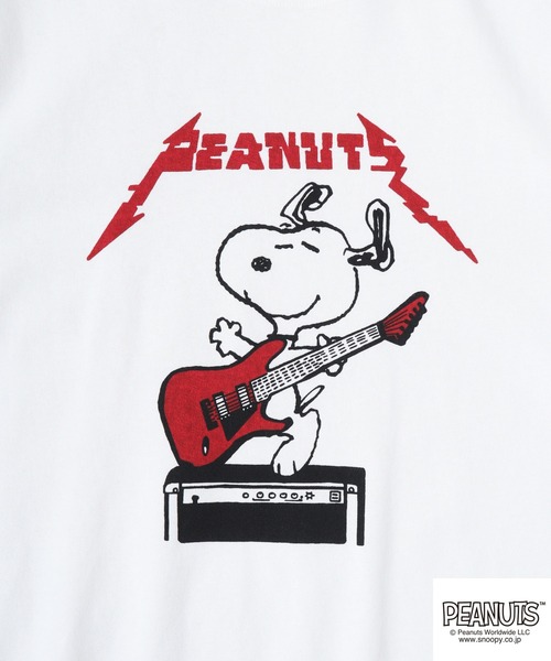PEANUTS(ピーナッツ)の「PEANUTS プリントTシャツ(Tシャツ/カットソー・メンズ・ブラック/ホワイト系/ブラック系/ホワイト/ブラック系1・S/M/L)」の8枚目の写真