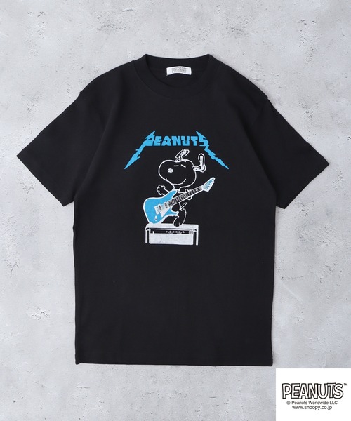 PEANUTS(ピーナッツ)の「PEANUTS プリントTシャツ(Tシャツ/カットソー・メンズ・ブラック/ホワイト系/ブラック系/ホワイト/ブラック系1・S/M/L)」の6枚目の写真