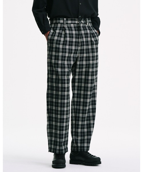 SOPHNET.(ソフネット)の「SAXONY WOOL CHECK RELAX-FIT TUCK SLACKS(スラックス・メンズ・A/B・1/2/3/4)」の3枚目の写真