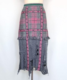 スカート rurumu: ribbon knitted punch needleskirt スカート rurumu: ribbon knitted punch needleskirt rurumu