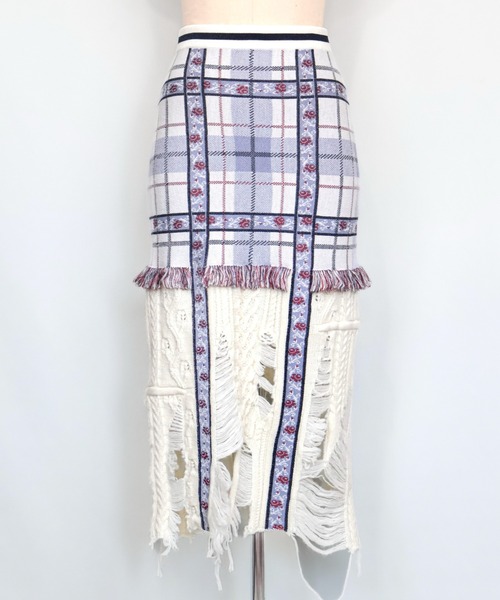 rurumu:（ルルムウ）の「rurumu:/ルルムウ/broken check knit SK