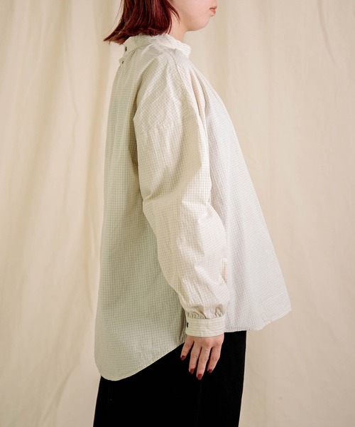 prit（プリット）の「[prit] 強撚グラフチェック ハイネッククレリックプルオーバー（シャツ/ブラウス・レディース・ブラック/アイボリー・FREE）」の15枚目の写真