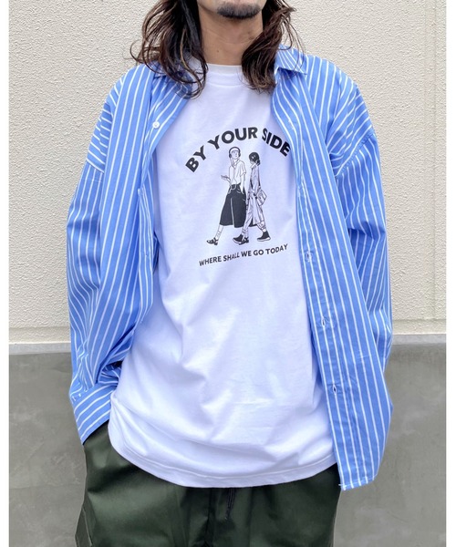 RGY(アールジーワイ)の「【RGY】BY YOUR SIDE デザインプリントTシャツ 半袖(Tシャツ/カットソー・メンズ・オートミール/ホワイト・MEDIUM/LARGE)」の17枚目の写真