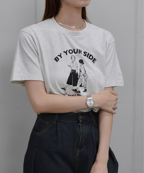 RGY(アールジーワイ)の「【RGY】BY YOUR SIDE デザインプリントTシャツ 半袖(Tシャツ/カットソー・メンズ・オートミール/ホワイト・MEDIUM/LARGE)」の5枚目の写真