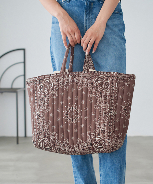 【MALUS/マリュス】 Bandana quilting big tote MALUS/マリュス BANDANA QUILTING BIG BAG トートバッグ（トート