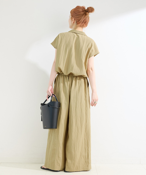 B.C STOCK（ベーセーストック）の「【WEB限定】手洗い可 / ジャンプスーツ（つなぎ/オールインワン・レディース・ベージュ/ブラック・FREE）」の22枚目の写真