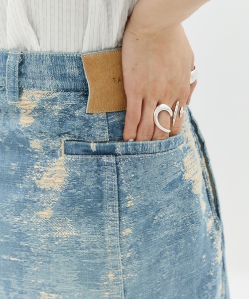 TAAKK（ターク）の「【TAAKK/ターク】DENIM SKIRT/デニムスカート/タイトスカート（デニムスカート・レディース・グレー/ダークインディゴブルー・2/1）」の12枚目の写真