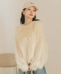 VANNIE U（ヴァニーユー）の「フェザーヤーンニットプルオーバー（ニット/セーター・レディース）」