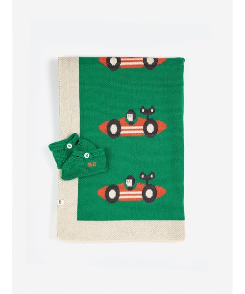 BOBO CHOSES(ボボショーズ)の「Race Car knitted gift set(ベビーギフト・キッズ・ライトグリーン・ONE SIZE)」の2枚目の写真