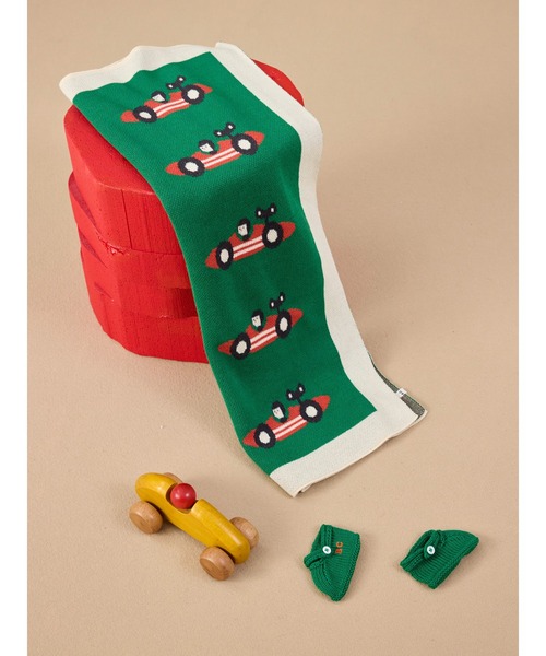 BOBO CHOSES(ボボショーズ)の「Race Car knitted gift set(ベビーギフト・キッズ・ライトグリーン・ONE SIZE)」の5枚目の写真