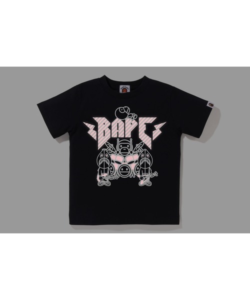 A BATHING APE(アベイシングエイプ)の「MILO ROCK TEE(Tシャツ/カットソー・キッズ・ブラック/ホワイト・120/130/110/140/100/90)」の3枚目の写真