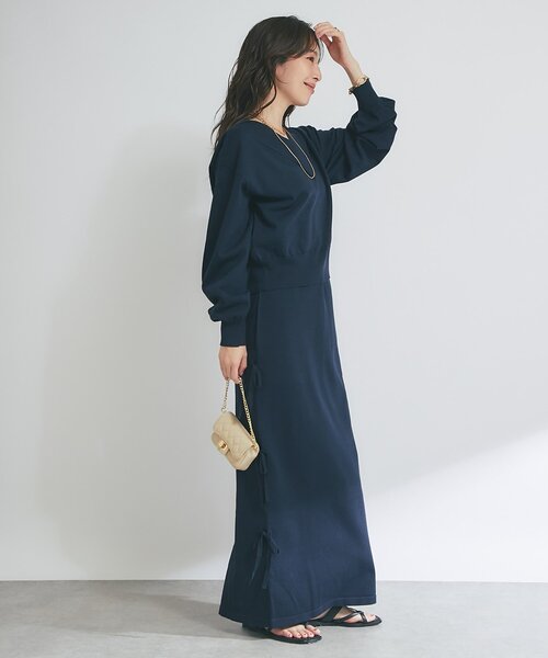 新品　セットアップ【La boutique BonBon】ラメ天竺Vネックニット La boutique BonBon（ラブティックボンボン）の「【セットアップ可