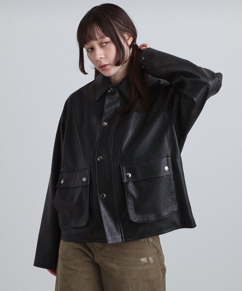 DELUXE ハンティング ジャケット カバーオール ブルゾン ロゴ ブラック Dickies（ディッキーズ） ハンティングジャケット カバーオール メンズ