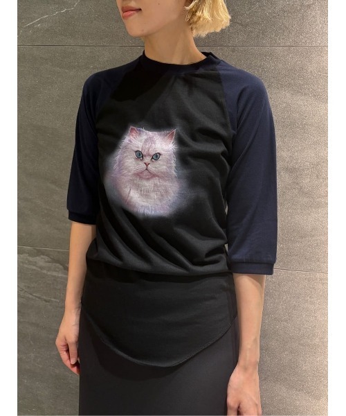 ESTNATION(エストネーション)の「J.B.ATTIRE / CAT Tシャツ《ESTNATION EXCLUSIVE》(Tシャツ/カットソー・レディース・ブラック・FREE)」の6枚目の写真