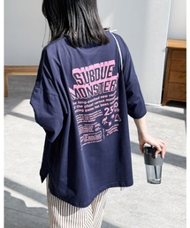 reca | ゲームおばけ刺繍＆プリントロゴTシャツ(Tシャツ/カットソー)