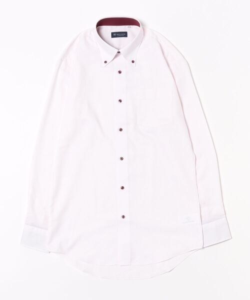TOKYO SHIRTS(トウキョウシャツ)の「形態安定ノンアイロン ボタンダウン 長袖ビジネスワイシャツ(ビジネスシャツ・メンズ・ピンク・首回り37cm-裄丈80cm/首回り39cm-裄丈80cm/首回り43cm-裄丈86cm/首回り39cm-裄丈84cm/首回り41cm-裄丈82cm/首回り41cm-裄丈86cm/首回り42cm-裄丈82cm/首回り42cm-裄丈86cm/首回り43cm-裄丈82cm)」の6枚目の写真