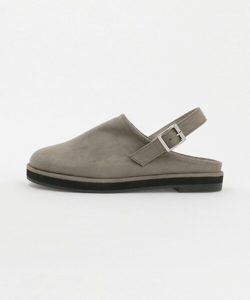 CITEN(シテン)の「<CITEN>スウェードライククロッグシューズ(サンダル・レディース・ベージュ/ブラック・M/S/L)」の3枚目の写真