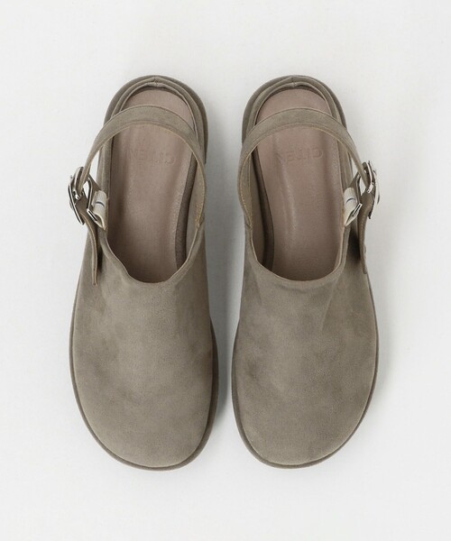 CITEN(シテン)の「<CITEN>スウェードライククロッグシューズ(サンダル・レディース・ベージュ/ブラック・M/S/L)」の5枚目の写真