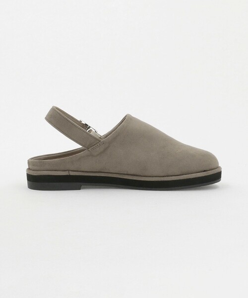 CITEN(シテン)の「<CITEN>スウェードライククロッグシューズ(サンダル・レディース・ベージュ/ブラック・M/S/L)」の6枚目の写真