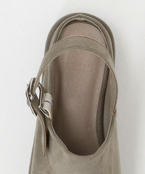CITEN(シテン)の「<CITEN>スウェードライククロッグシューズ(サンダル・レディース・ベージュ/ブラック・M/S/L)」の9枚目の写真