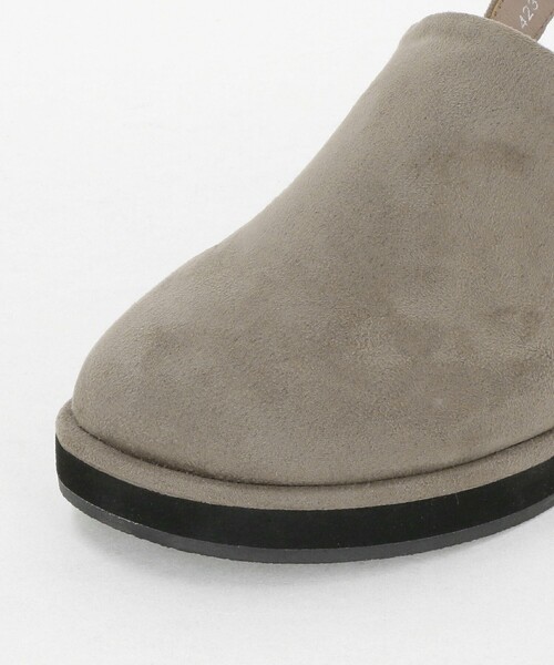 CITEN(シテン)の「<CITEN>スウェードライククロッグシューズ(サンダル・レディース・ベージュ/ブラック・M/S/L)」の10枚目の写真