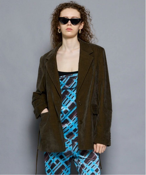 MAISON SPECIAL(メゾンスペシャル)の「Chambray Corduroy Jacket/シャンブレーコーデュロイジャケット■セットアップ対応■(テーラードジャケット・レディース・ブルー/カーキ/ブラック・36/38)」の21枚目の写真